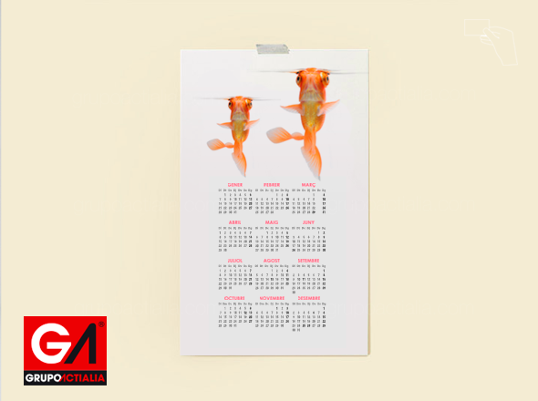Impresión en Imprenta Online de Calendarios Pared A4
