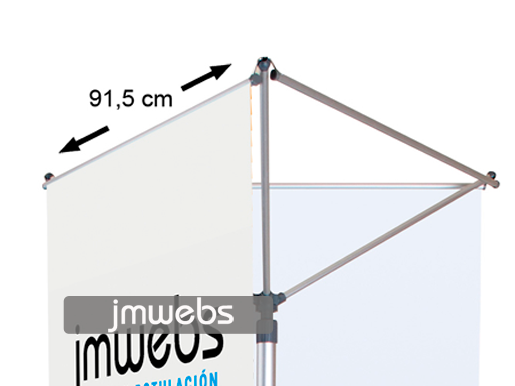 Rotulación de Triple Banner 91x215x3 cm